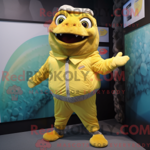 Yellow Piranha mascot...