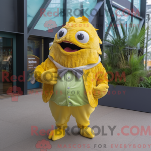 Yellow Piranha mascot...