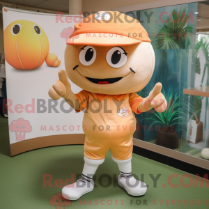 Peach Baseball Ball mascot...