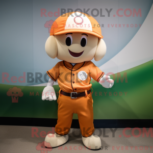 Peach Baseball Ball mascot...