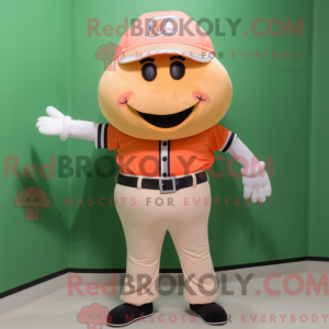Peach Baseball Ball mascot...