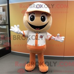 Peach Baseball Ball mascot...