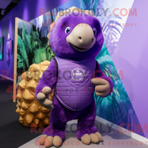Purple Glyptodon mascot...