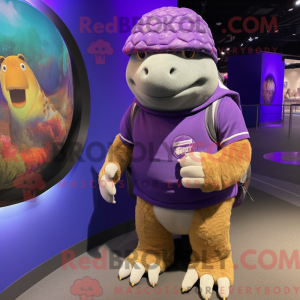 Purple Glyptodon mascot...