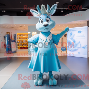 Sky Blue Deer mascot...