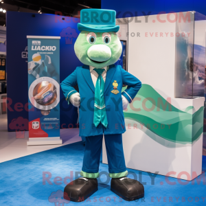 Teal Irish Flag mascot...