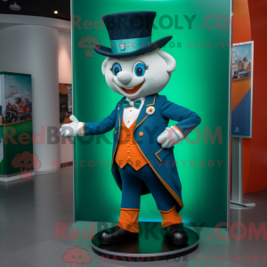 Teal Irish Flag mascot...
