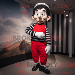 Mime maskot kostume...