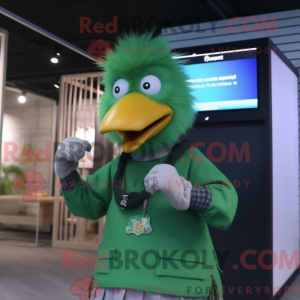 Green Rooster mascot...