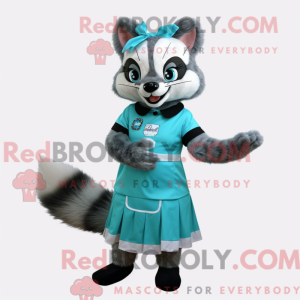 Cyan Civet mascot costume...