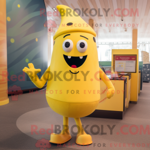 Yellow Ray mascot costume...