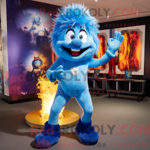 Blue Fire Eater mascot...