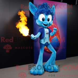 Blue Fire Eater maskot...