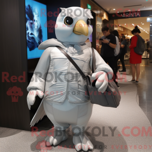 Silver Dove maskot kostume...