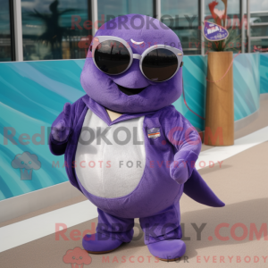 Purple Narwhal mascot...