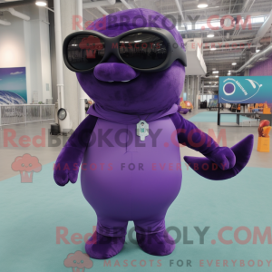Purple Narwhal mascot...