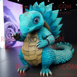 Turkis Pangolin maskot...
