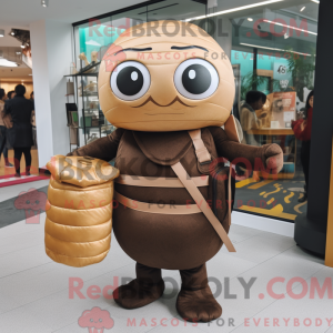 Brun Ramen maskot kostyme...
