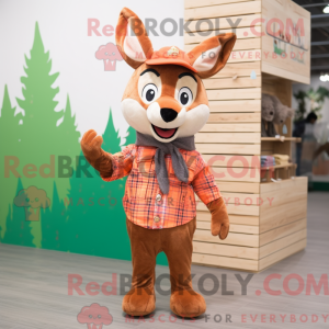 Peach Roe Deer mascotte...