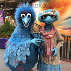 Azul Emu-maskotdraktfigur...