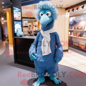 Blauwe Emu-mascottekostuum...