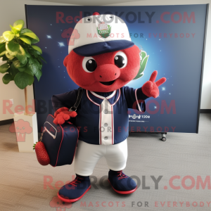Navy Strawberry mascot...