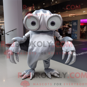 Silver Crab mascot costume...