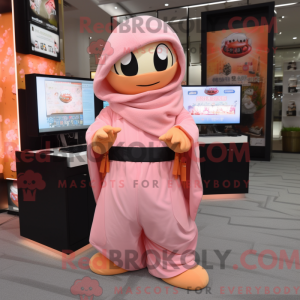 Peach Ninja mascot costume...