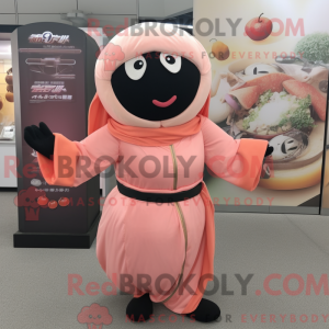 Peach Ninja mascot costume...