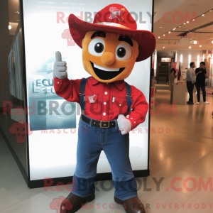 Red Fire Fighter mascot...