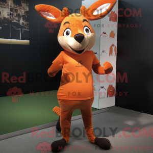 Orange Roe Deer mascot...