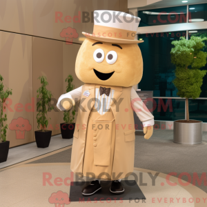 Tan Gyro mascot costume...