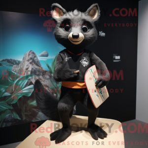 Svart Marten maskot drakt...