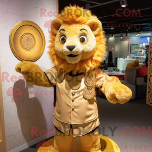 Gold Tamer Lion mascot...