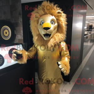 Gold Tamer Lion maskot...