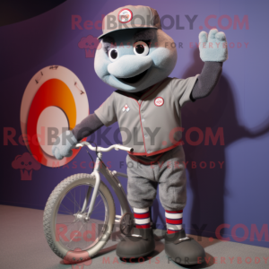 Gray Unicyclist mascot...