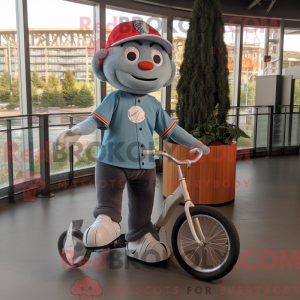 Gray Unicyclist mascot...