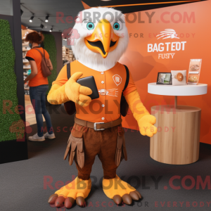 Orange Bald Eagle mascot...