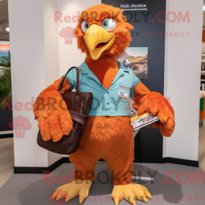 Orange Bald Eagle mascot...