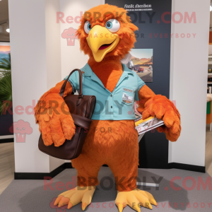 Orange Bald Eagle maskot...