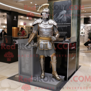 Silver Roman Soldier mascot...