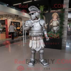 Silver Roman Soldier mascot...