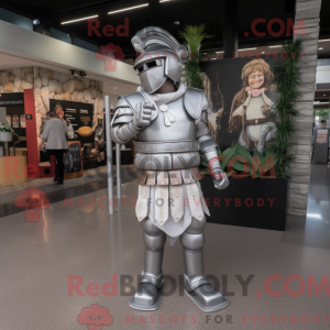 Sølv romersk soldat maskot...