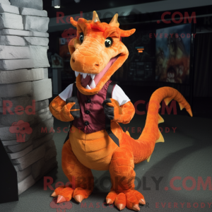 Orange Dragon mascot...