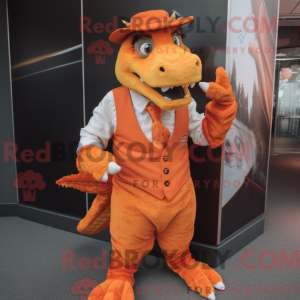 Orange Dragon mascot...