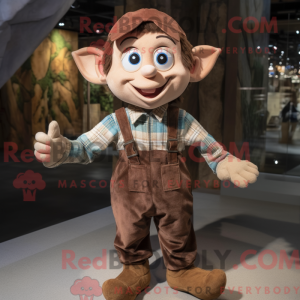 Brown Elf mascot costume...