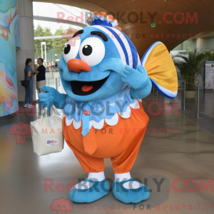 Blue Clown Fish maskot...