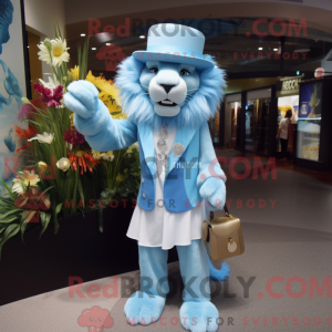Sky Blue Lion mascot...