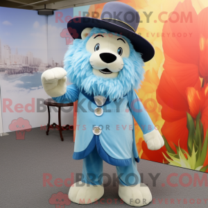 Sky Blue Lion mascot...