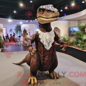 Brown Allosaurus mascot...